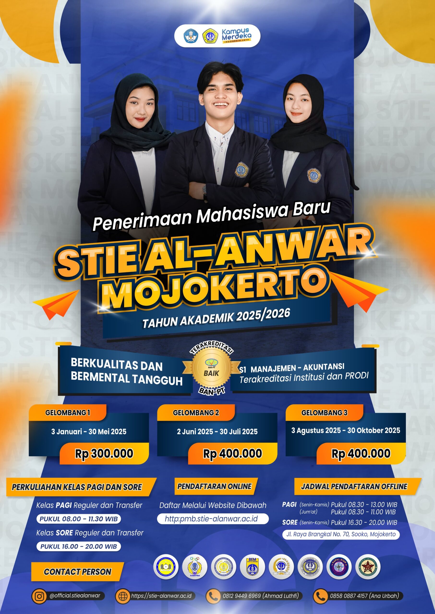 Penerimaan Mahasiswa Baru, STIE AL-ANWAR Mojokerto TA 2025/2026