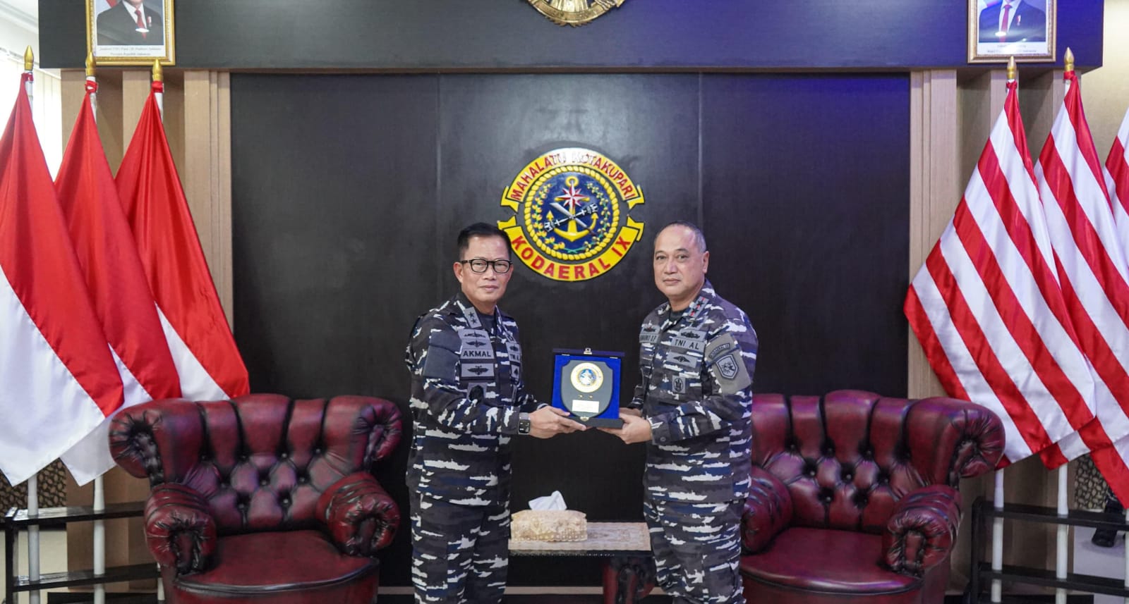 Komandan Kodaeral lX Terima Courtesy Call Asisten Intelijen Kasal dalam Safari Intelijen TNl AL 2026