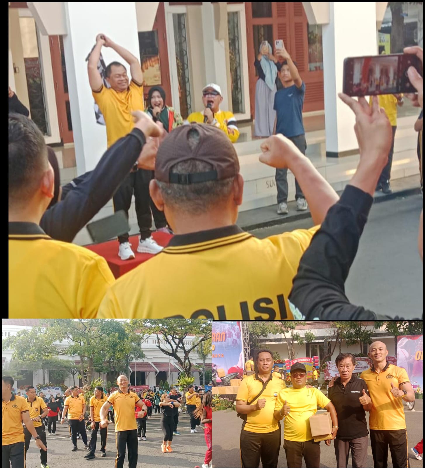 Meriahkan HUT Bhayangkara ke-80, Polrestabes Surabaya Gelar Olahraga Seduluran Arek-Arek Surabaya Bersama Ribuan Warga