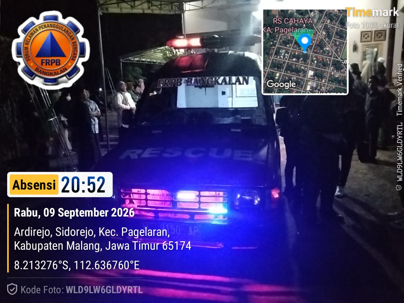 Ambulans FRPB Bangkalan SNIPER 003 Antar Jenazah dari Cargo Juanda ke Malang